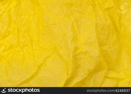 Background of yellow old crumpled paper