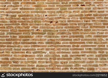 Background or texture of old vintage brick wall. Background of old vintage brick wall