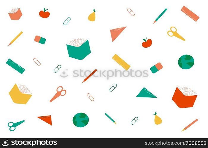 Background pattern of welcome back to school for students