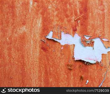 Background, peeling paint on a rough surface