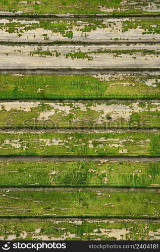 Background picture made of old green wood boards