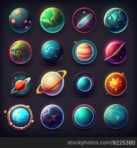 background planet space galaxy ai generated. astronomy cosmic, science design, fantasy sun background planet space galaxy illustration. background planet space galaxy ai generated
