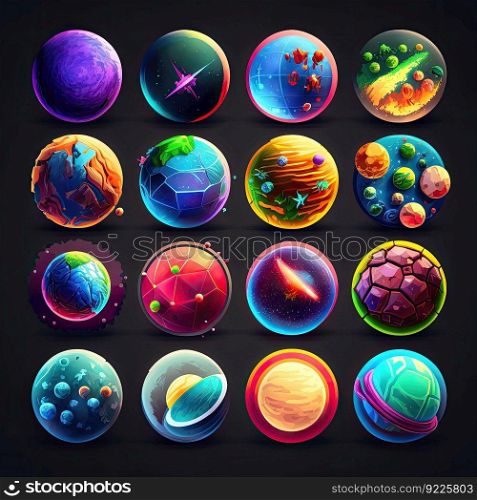 background planet space galaxy ai generated. astronomy cosmic, science design, fantasy sun background planet space galaxy illustration. background planet space galaxy ai generated