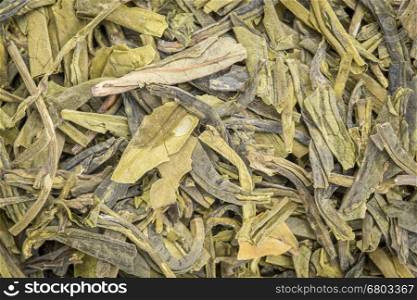 background texture of loose leaf young hyson (Lucky Dragon) green tea