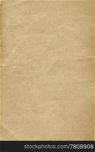 Background texture of old brown and wrinkled paper