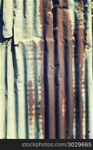 Background texture of the old zinc sheets, vintage filter image