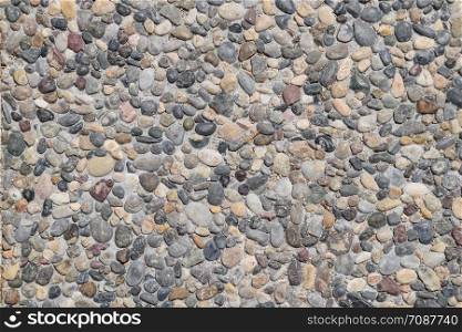 Background texture of the pavement of stone pellets. Pebbles in concrete.. Background texture of the pavement of stone pellets