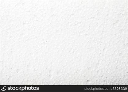 Background texture of white polystyrene material foam
