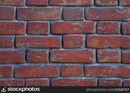background wall of red brick