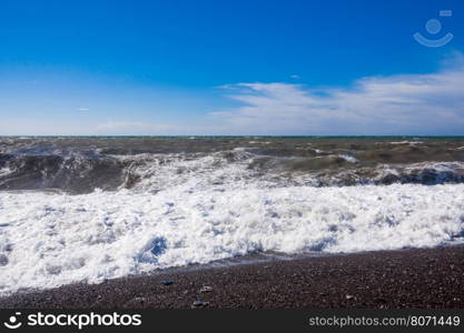 Background waves of the sea. Beautiful waves