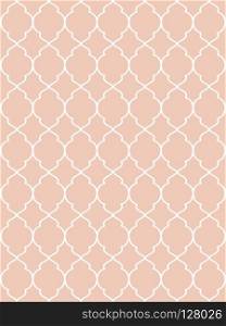 Background with a Moroccan motif in the trending color of rose gold