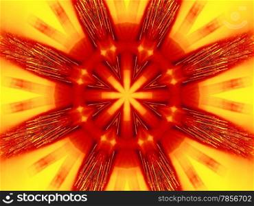 Background with abstract bright color radial concentric pattern