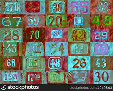 background with adress numbers illustration