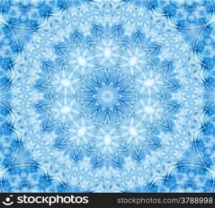 Background with blue abstract concentric pattern