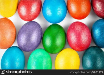 background with colorful Easter eggs