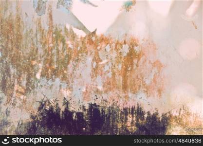 Background with colorful spots and scratches closeup