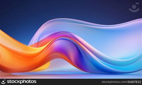 Background with Colorful Wavy Lines. Generative ai. High quality illustration. Background with Colorful Wavy Lines. Generative ai