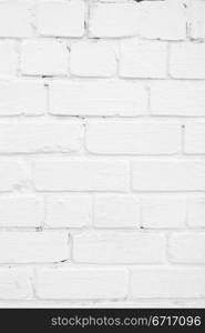 Background with old white painted brick wall