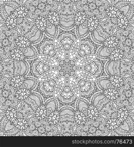 Background with outline black and white concentric pattern