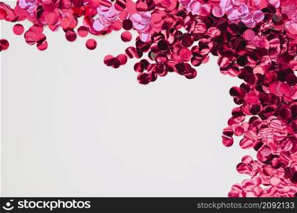 background with pink bright confetti