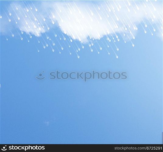 Background with rain and clouds.