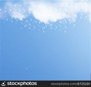Background with rain and clouds.