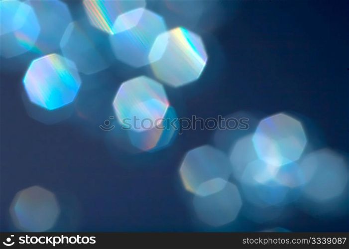 Background with reflexions on a dark blue background