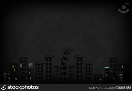 Background with schematic city for Website. Illustration and drawing.