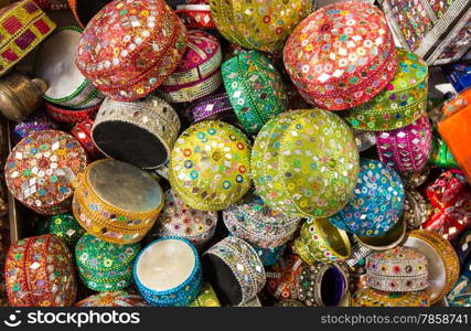 background with small decorative boxes arabic style