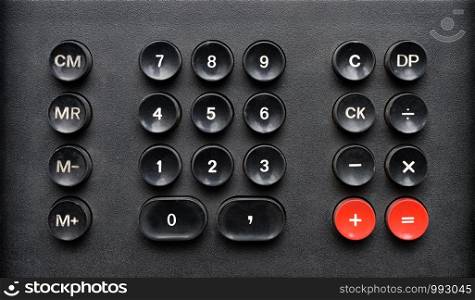 Backgrounds and textures: old calculator keypad. Old calculator keypad
