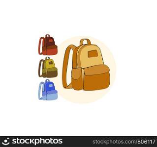 backpack on a white background, vector illustration