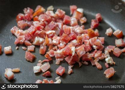 bacon-1. roasted bacon in a pan