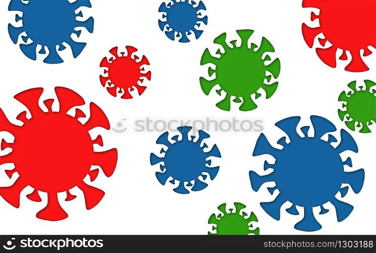 Bacteria icon isolated on a white background, 3d rendering
