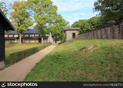 Bad Homburg, Germany October 14, 2016: The Saalburg is a Roman fort located on the main ridge of the Taunus, northwest of Bad Homburg, Hesse, Germany . Bad Homburg, Germany October 14, 2016: The Saalburg is a Roman fort located on the main ridge of the Taunus, northwest of Bad Homburg, Hesse, Germany