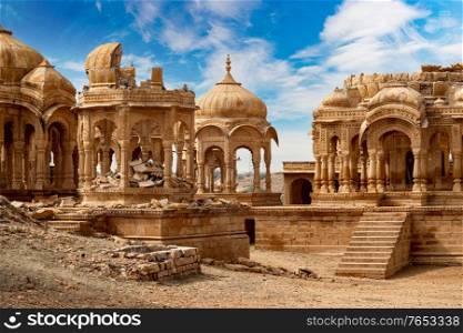 Bada Bagh, also called Barabagh (literally Big Garden) is a garden complex about 6 km north of Jaisalmer on the way to Ramgarh, in the state of Rajasthan in India.