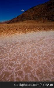 Badwater Basin Death Valley salt formations in California National Park