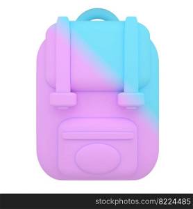 Bag backpack school education icon 3d render illustration. Bag backpack school education icon 3d render illustration.