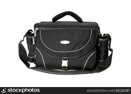 bag for a camera isolated on a white background