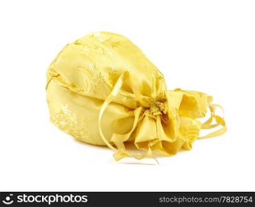 bag of gifts isolated on a white background. Studio photography