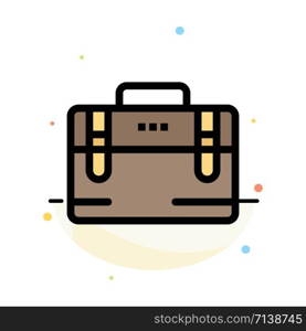 Bag, Office Bag, Working, Motivation Abstract Flat Color Icon Template