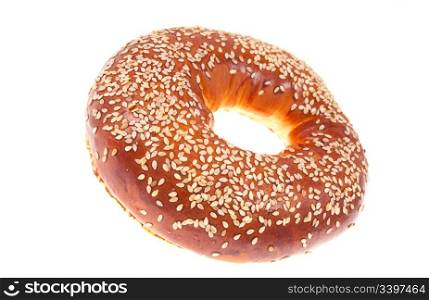 bagel isolated on a white