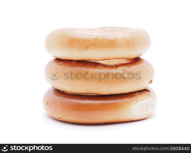 bagels on a white background