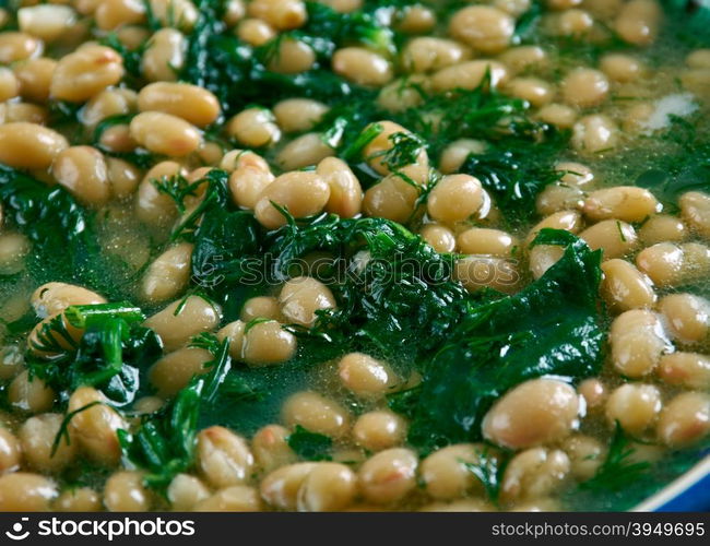 Baghala ghatogh - Iranian dish made with Baghalas , dill, and Eggs.