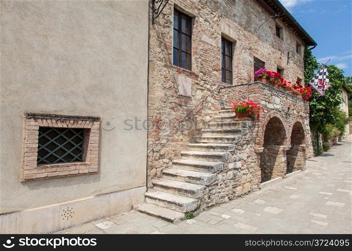 Bagno Vignoni, ancient Tuscan village in Val d&rsquo;Orcia, Italy