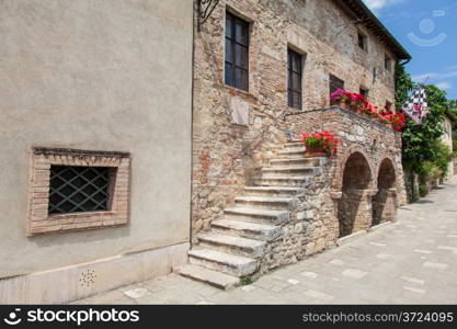 Bagno Vignoni, ancient Tuscan village in Val d&rsquo;Orcia, Italy