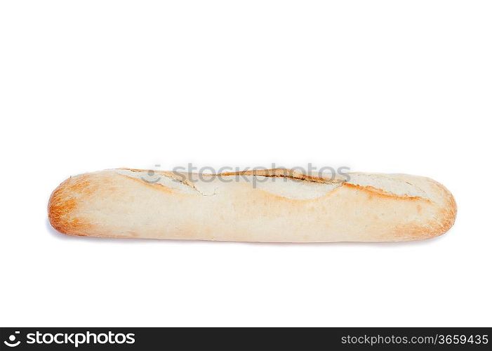 Baguette brad french stick loaf isolated on white