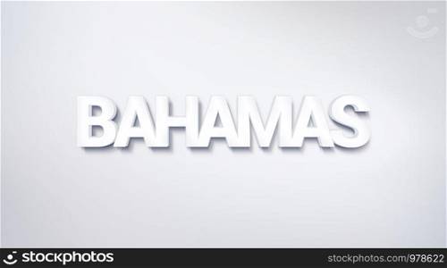 Bahamas, text design. calligraphy. Typography poster. Usable as Wallpaper background