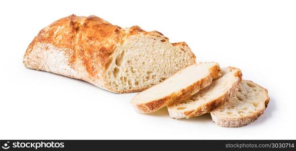 baked bread isolated on white background. baked bread. baked bread