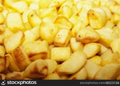 Baked potatoes, in close up, horizontal image