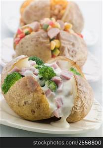 Baked Potatoes with a Selection of Toppings